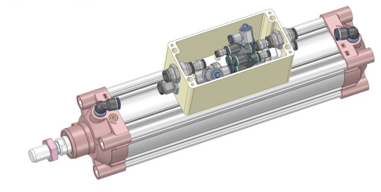 Vérin ISO15552 équipé